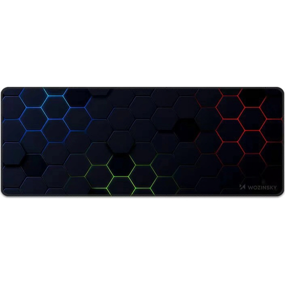 Podkładka biurkowa gamingowa wodoodporna, Wozinsky WPD-B800 30 x 80 cm, czarna z kolorowym wzorem