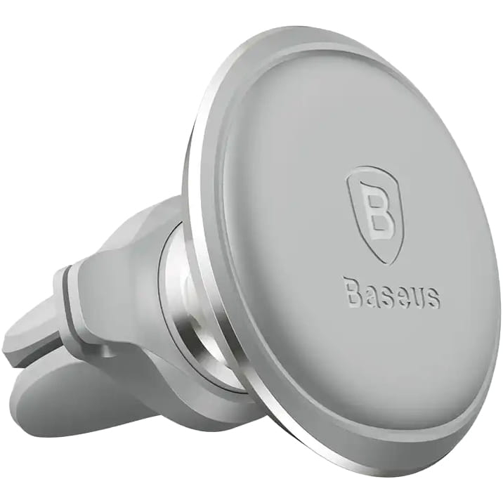 Image of Uchwyt samochodowy magnetyczny na telefon na kratkę nawiewu, Baseus Car Holder Magnetic Grip, srebrny