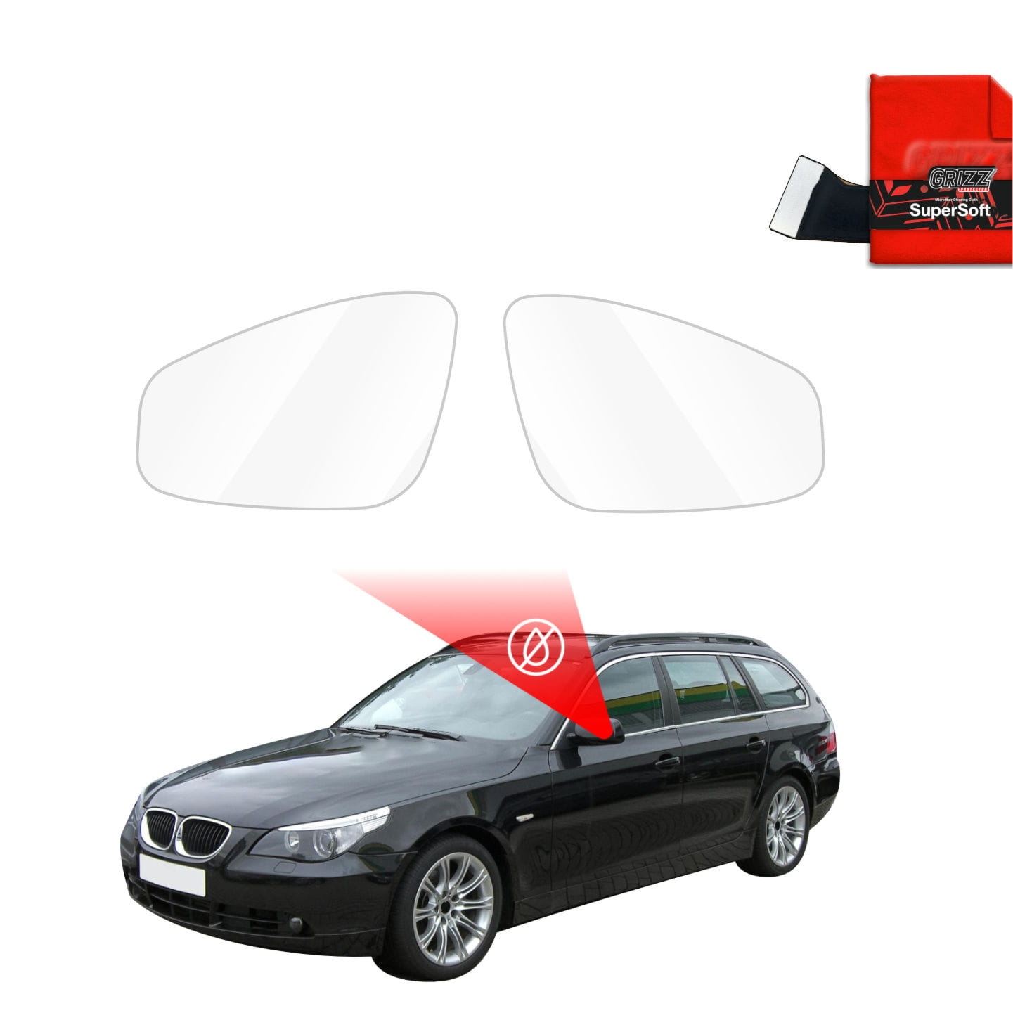 Folia przeciwdeszczowa Grizz Protector na lusterka do BMW 5 E61 Kombi PreLCI (2003-2007)