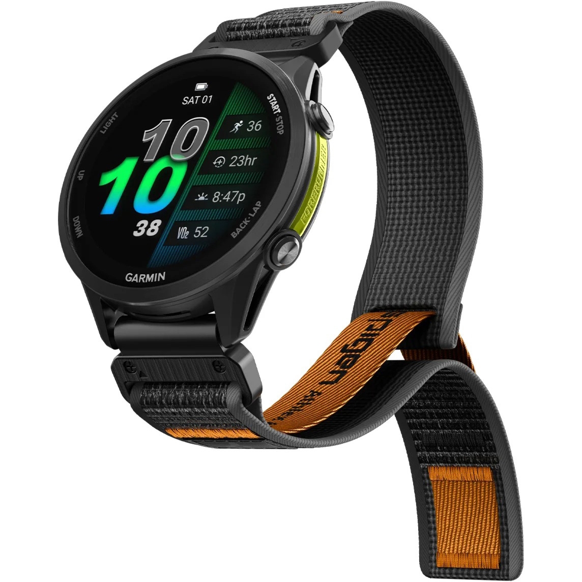Pasek Spigen Athlex Air 2 do smartwatcha QuickFit 22 mm, czarno-pomarańczowy