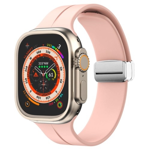 Image of Silikonowy pasek Bizon Strap Watch Silicone do Apple Watch 44/45/46/49mm, różowy