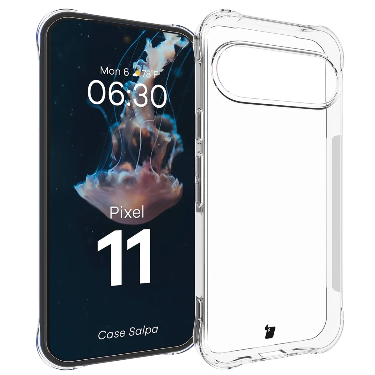 Elastyczne etui Bizon Case Salpa do Google Pixel 11, przezroczyste