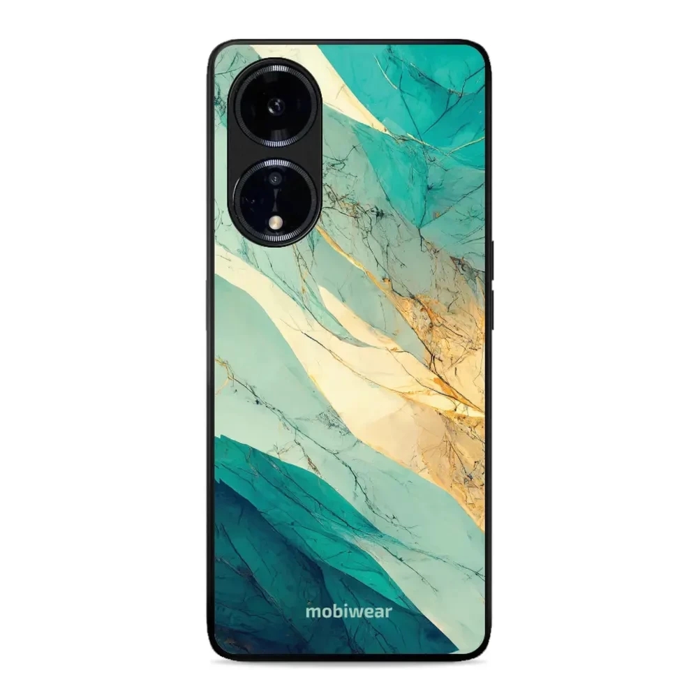 Etui ochronne do Oppo A98 5G, Mobiwear Glossy Case, turkusowy marmur