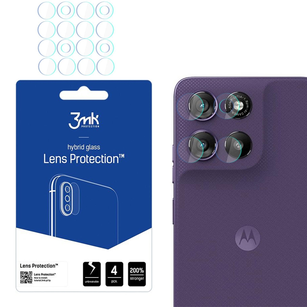 Osłona na aparat 3mk Lens Protection do Motorola Moto G77 5G / G67 5G, 4 zestawy