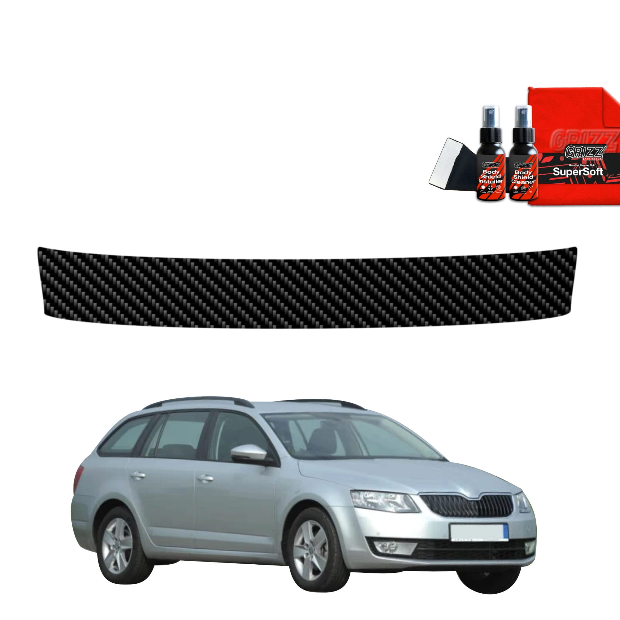 Folia karbonowa Grizz Protector na próg bagażnika do Skoda Octavia 3 Kombi 5D (2017-2020)