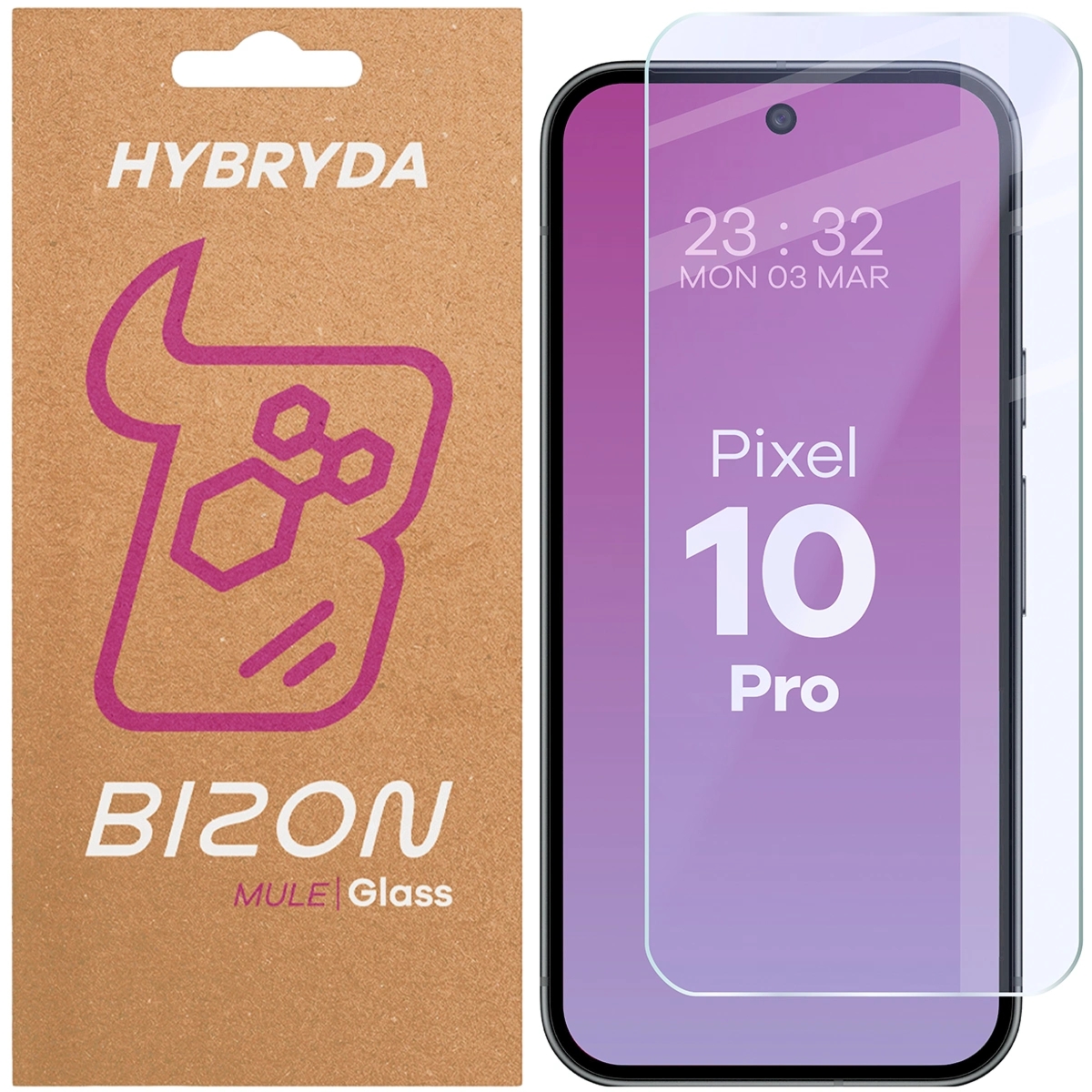 Elastyczne szkło hybrydowe Bizon Hybrid Mule do Google Pixel 10 Pro