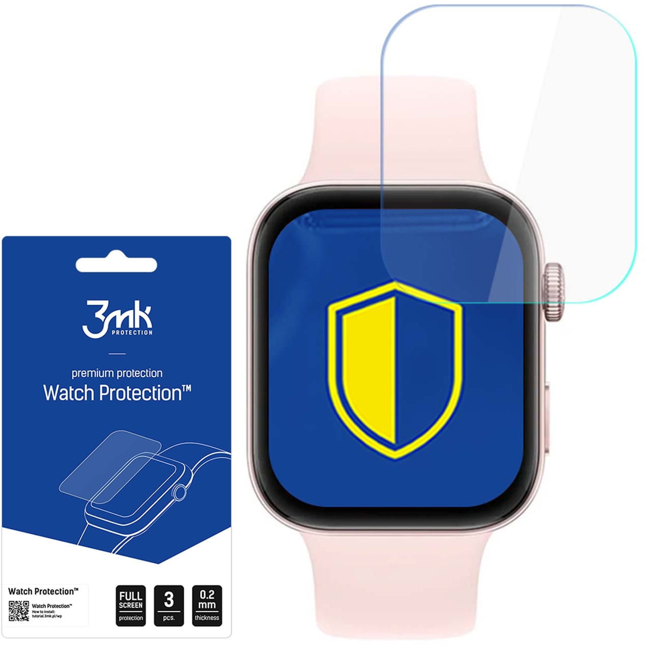 Image of Folia ochronna 3mk Watch Protection ARC do Huawei Watch Fit 3, 3 sztuki
