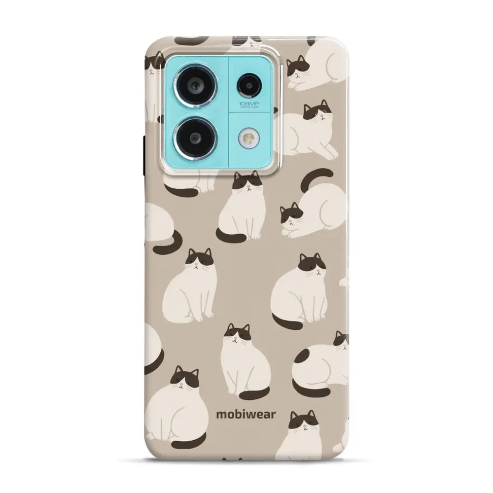 Etui ochronne do Xiaomi Redmi Note 13 5G, Mobiwear Elite Pro, kawa miau