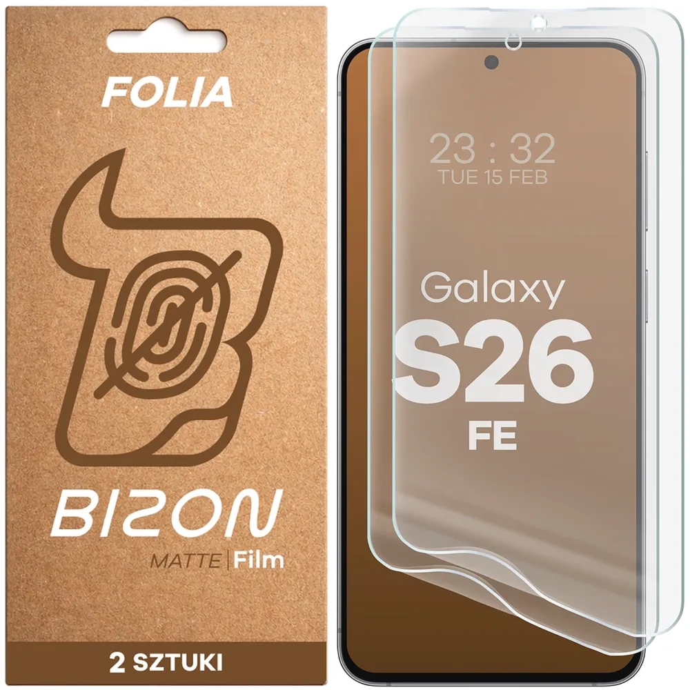 Folia matowa Bizon Film Matte Duo do Galaxy S26 FE, 2 sztuki