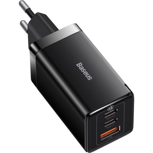 Image of Ładowarka sieciowa Baseus GaN5 Pro 2x USB-C, USB-A 65W + kabel, czarna