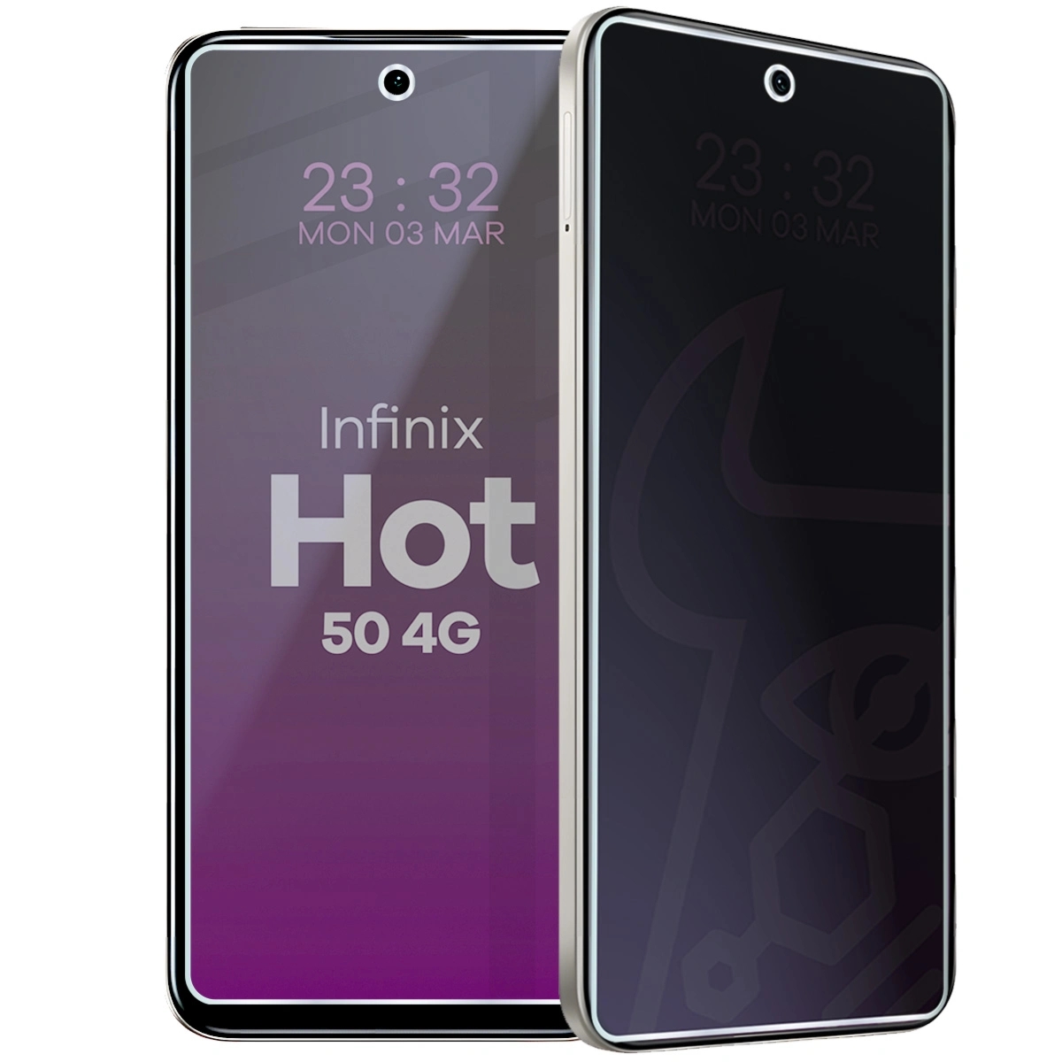 Prywatyzujące szkło hybrydowe Bizon Hybrid Shadow do Infinix Hot 50 4G, matowe