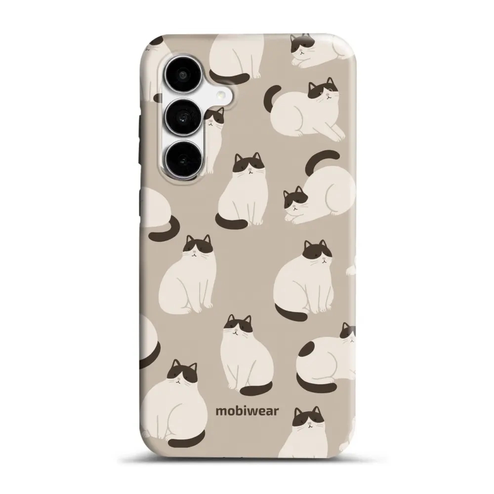 Etui ochronne do Galaxy S25 FE, Mobiwear Elite Pro, kawa miau
