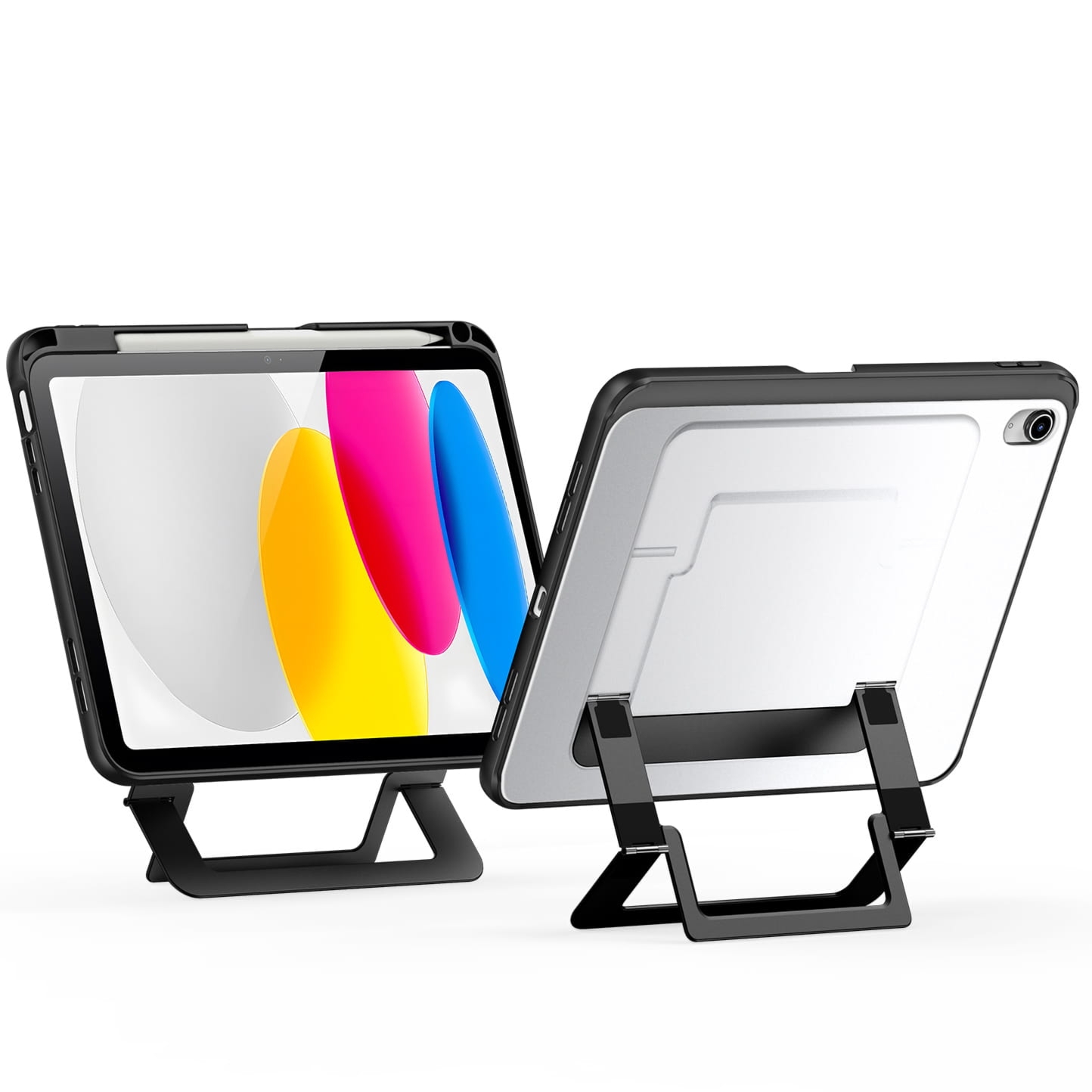 Etui z podstawką Dux Ducis Axis do iPad 10.9 10 2022 / iPad 11 (A16) 2025, przezroczysto-czarne