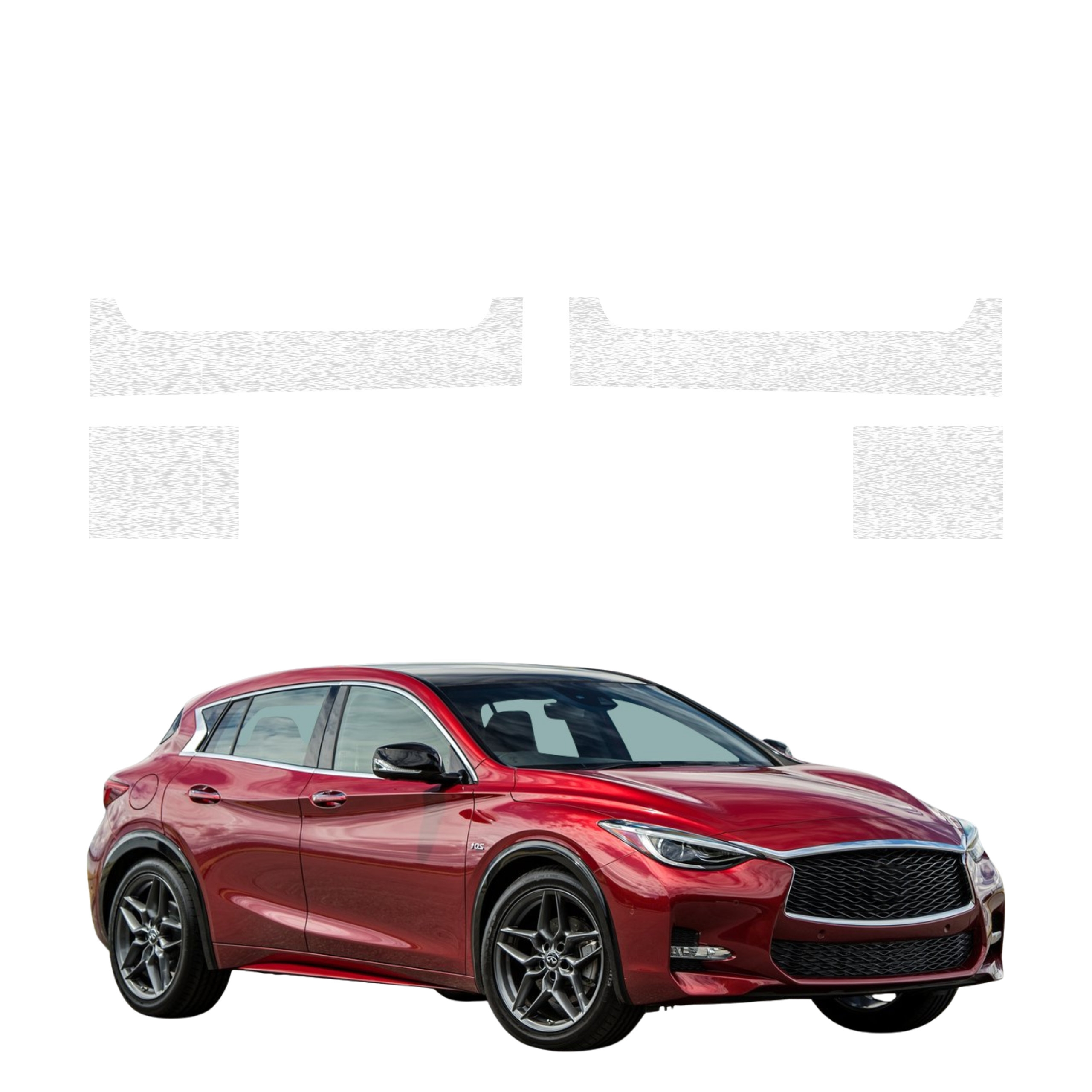 4w1 Biała powłoka techniczna Grizz Protector na progi Infiniti QX30 (2016-2020)