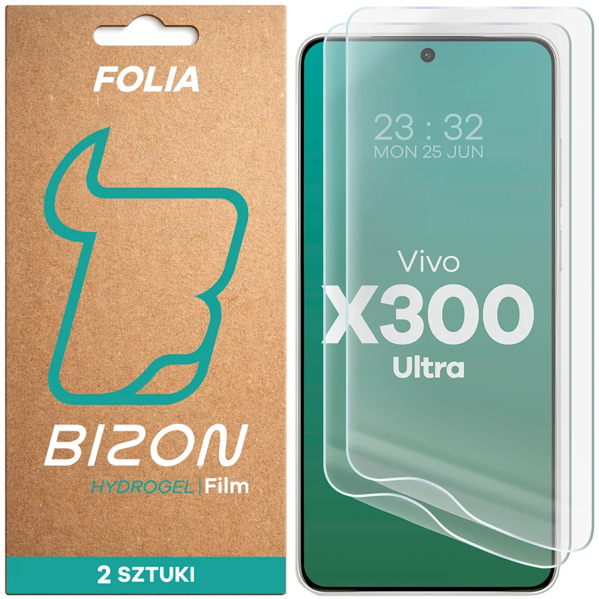 Folia hydrożelowa na ekran Bizon Film Hydrogel Front Duo do Vivo X300 Ultra, 2 sztuki