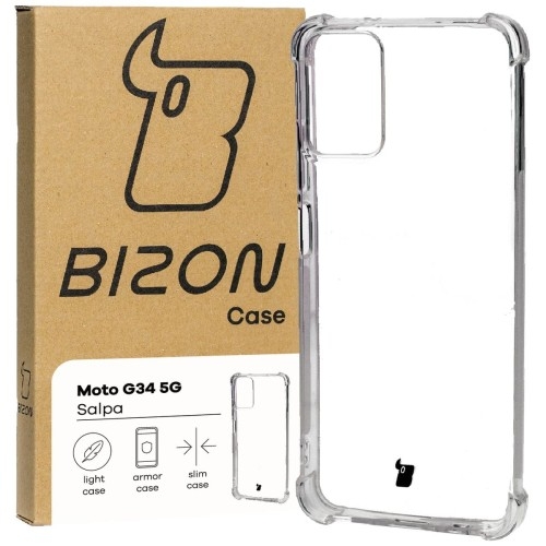 Image of Elastyczne etui Bizon Case Salpa do Motorola Moto G34 5G, przezroczyste