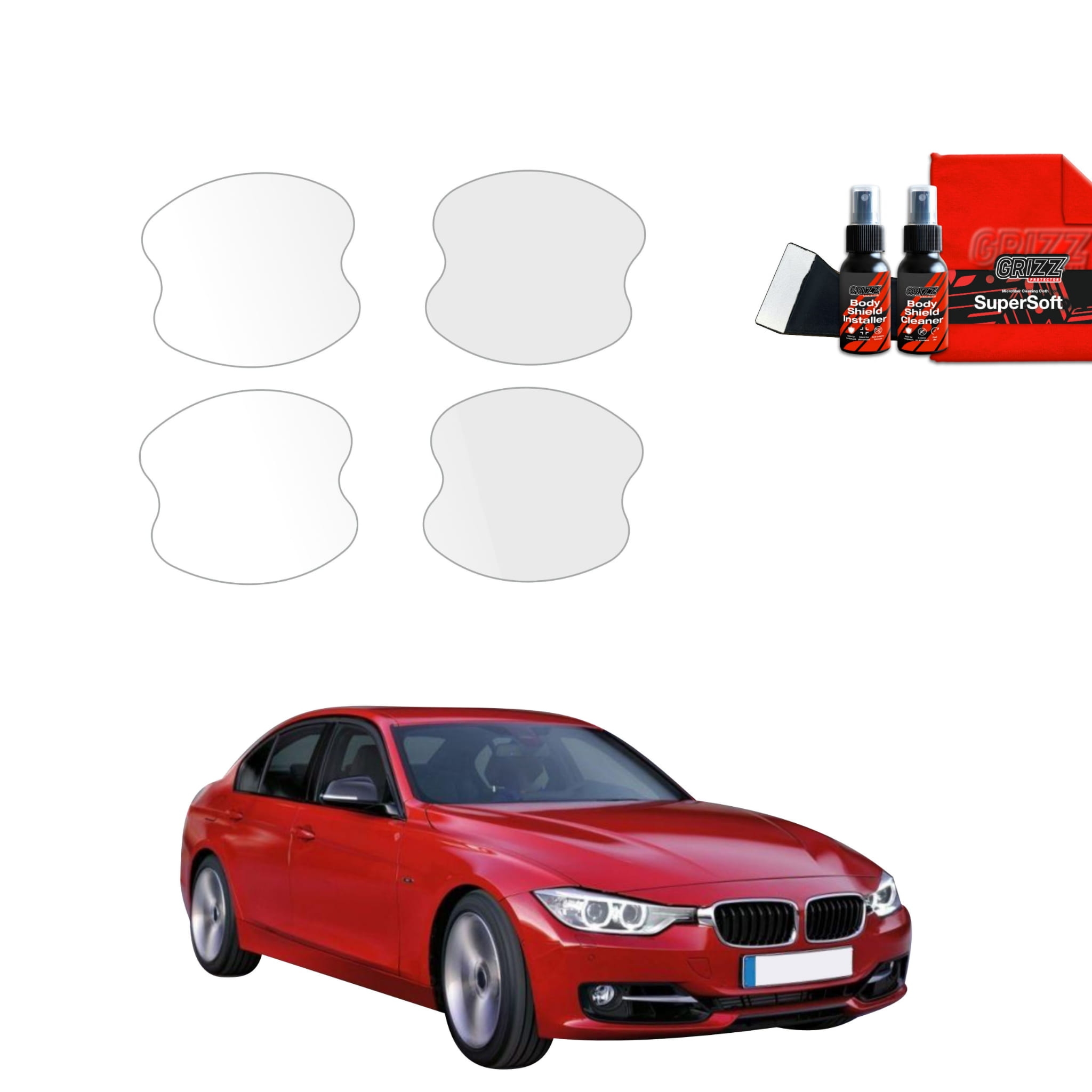 4w1 Folia ochronna pod klamki Grizz Protector do BMW 3 F30 Sedan Pre-LCI (2011-2015)