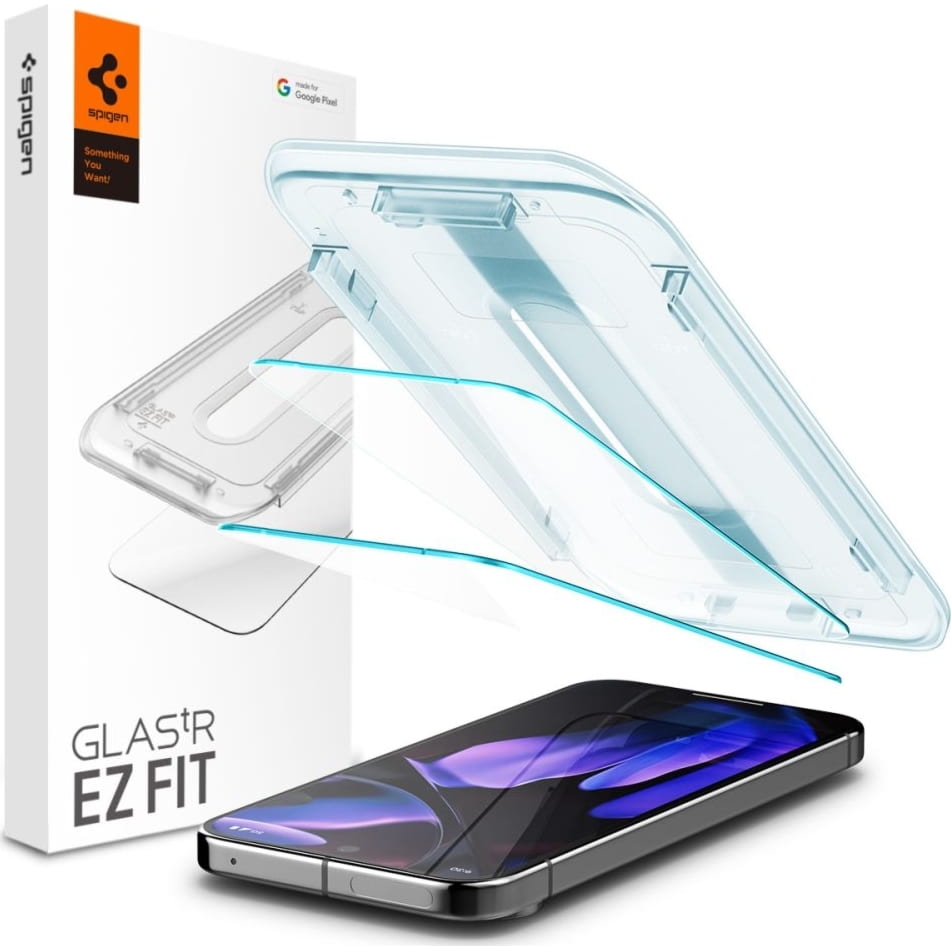 Szkło do etui + Aplikator Spigen Glas.tR EZ Fit 2-Pack do Google Pixel 10 / 10 Pro / 9 / 9 Pro