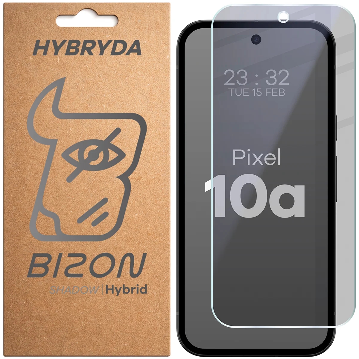Prywatyzujące szkło hybrydowe Bizon Hybrid Shadow do Google Pixel 10a, matowe
