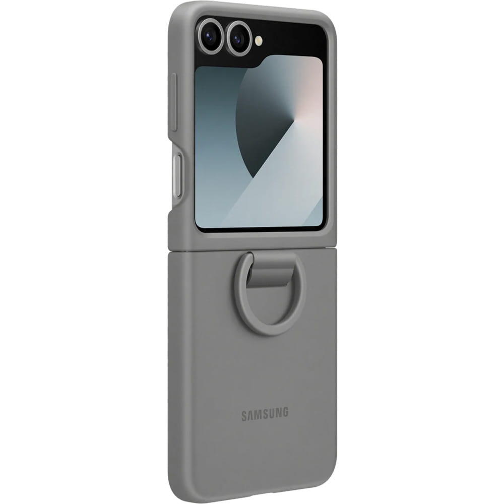 OUTLET: Etui Samsung Silicone Case Ring do Galaxy Z Flip7 FE / Z Flip6, szare