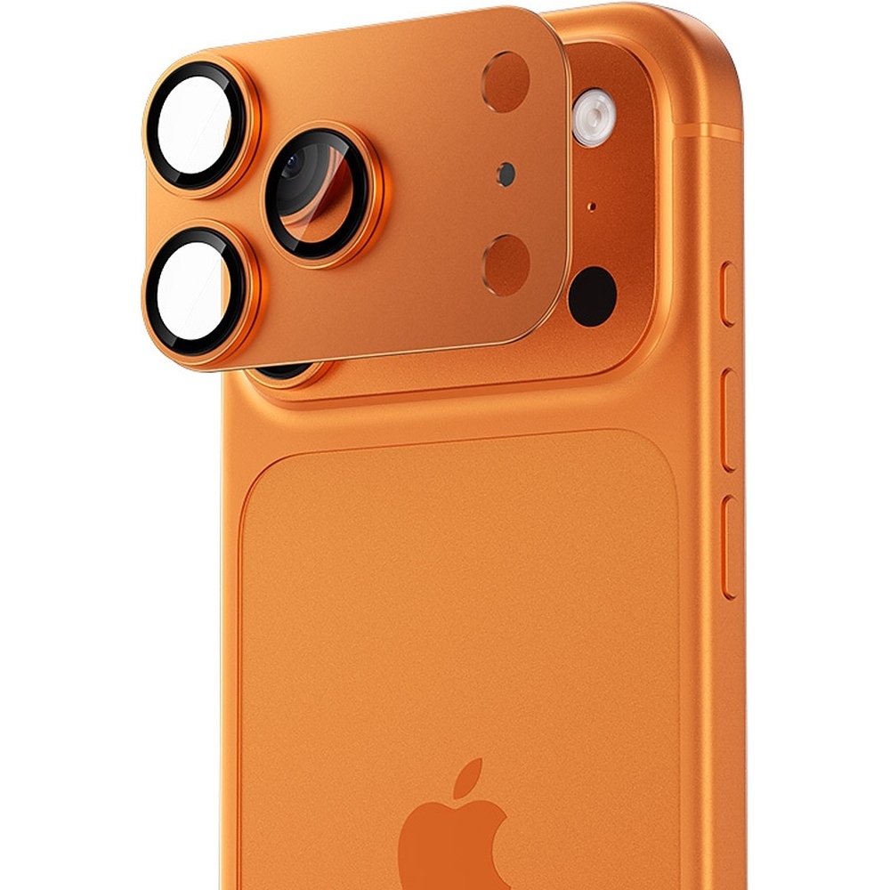 Szkło na aparat Benks Glass Warrior Metal Integrated Lens Protector do iPhone 17 Pro Max (3 szt.), pomarańczowe