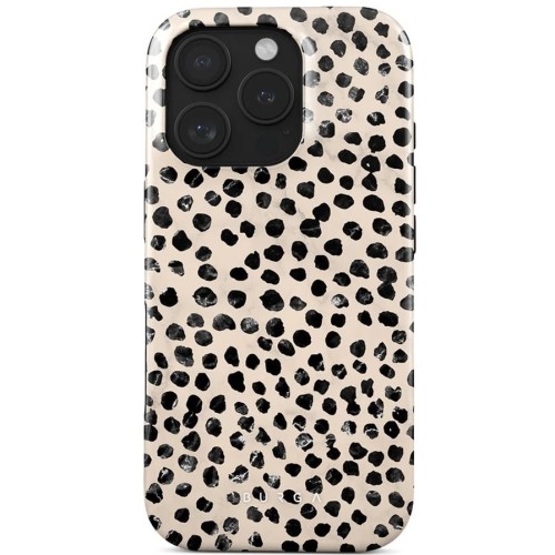 Image of Etui Burga Almond Latte Tough Magnetic do iPhone 16 Pro Max, beżowe z czarnymi kropkami