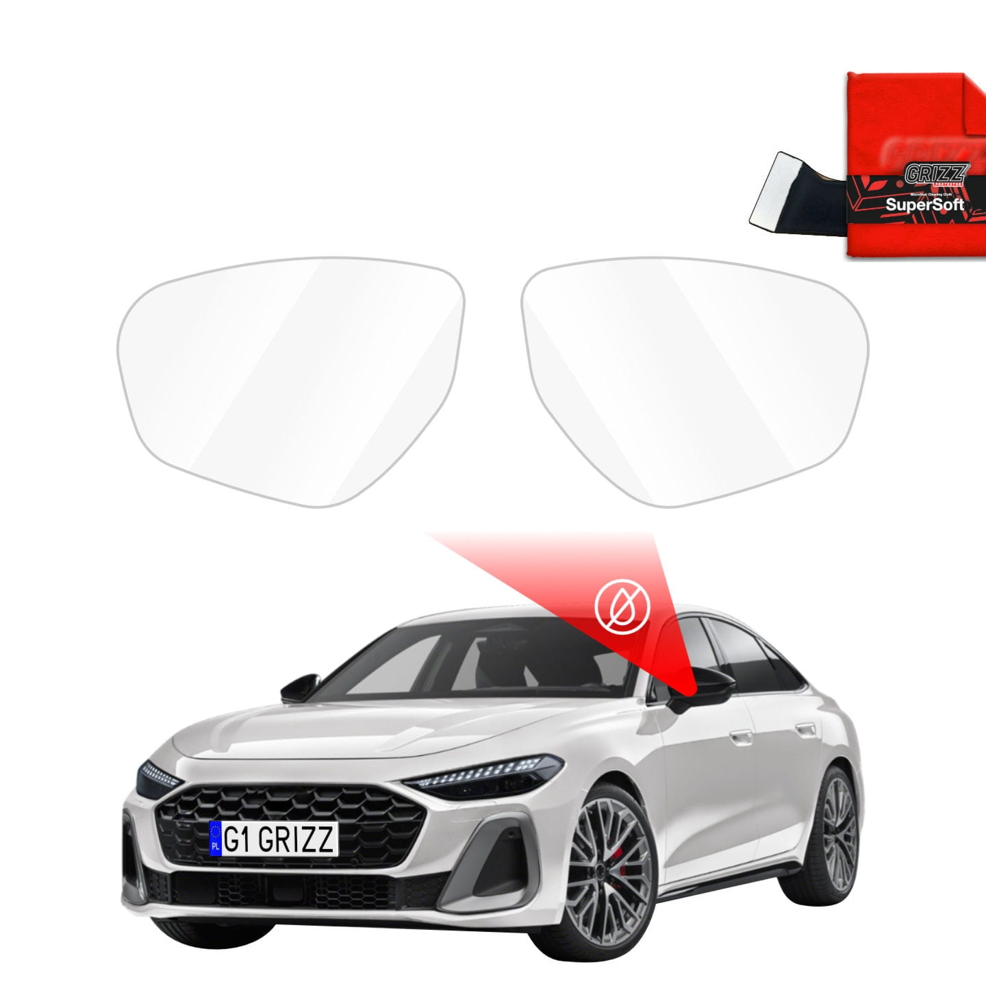 Folia przeciwdeszczowa Grizz Protector na lusterka do Audi A5 B10 (2024-2026)