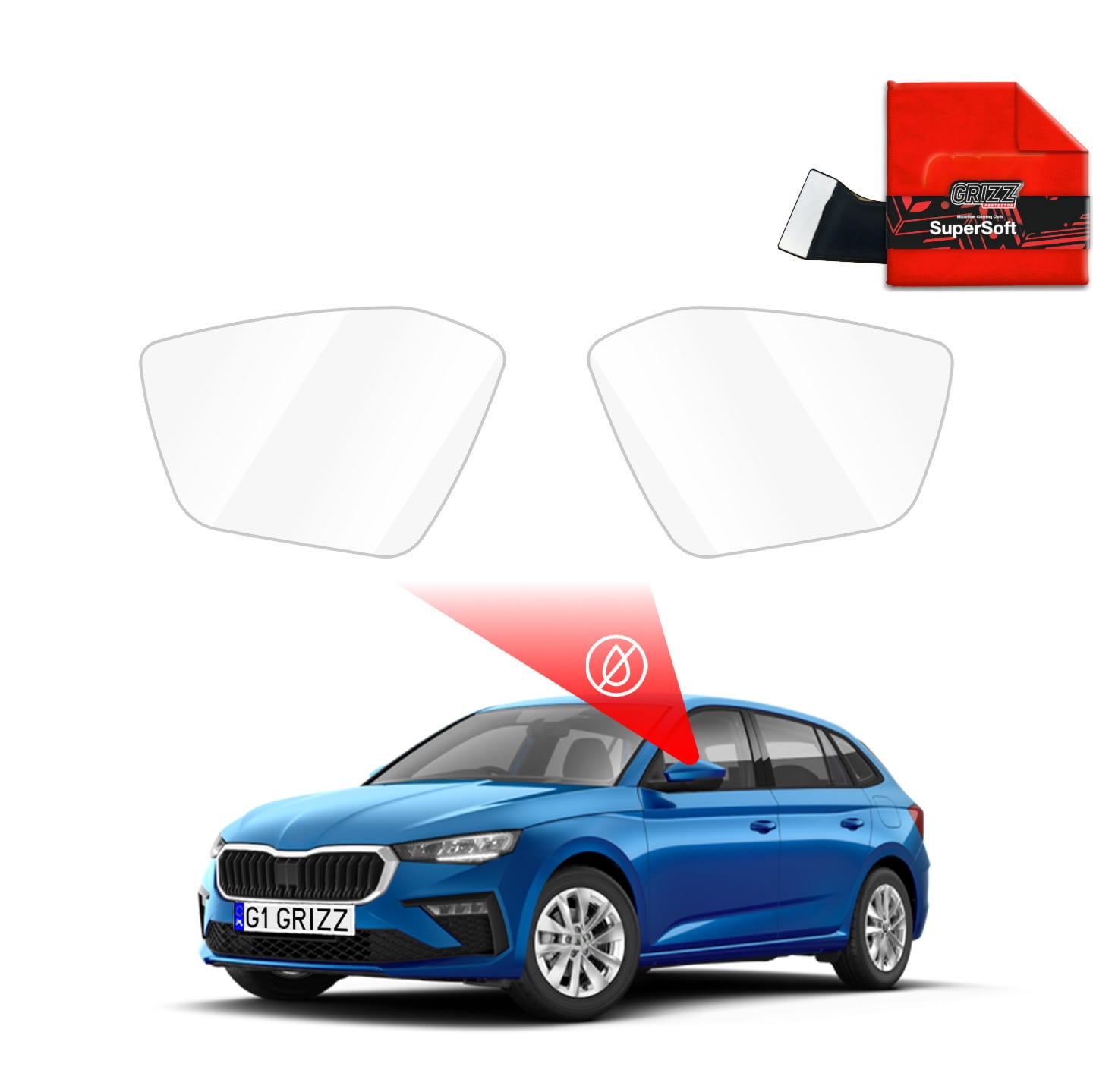 Folia przeciwdeszczowa Grizz Protector na lusterka do Skoda Scala (2019-2023)