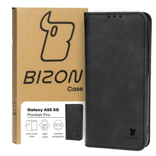 Image of Etui Bizon Case Pocket Pro do Galaxy A55 5G, czarne