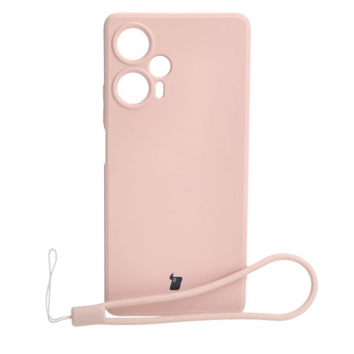 Image of Etui Bizon Case Silicone Sq do Xiaomi Poco F5, jasnoróżowe