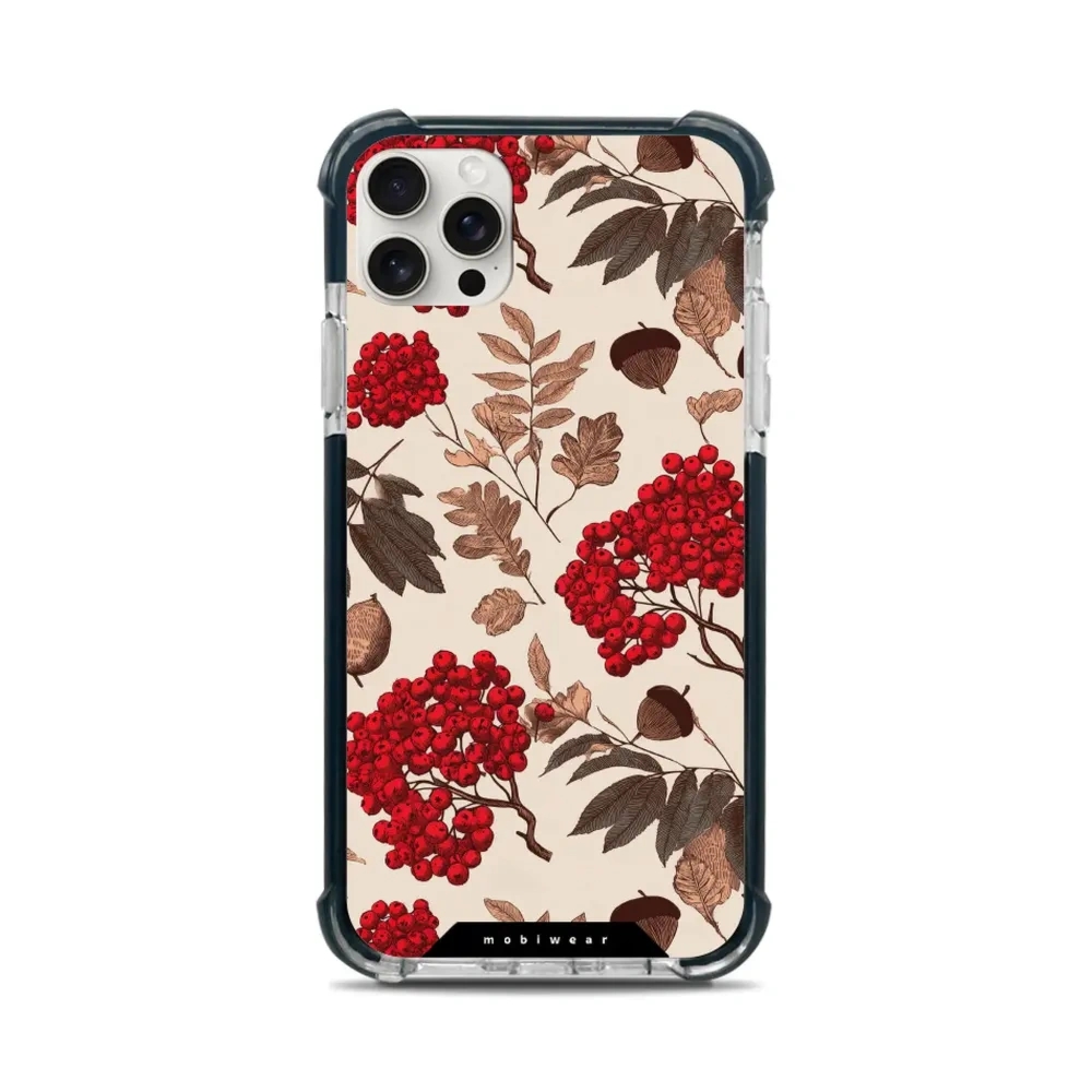 Etui ochronne do iPhone 11 Pro Max do MagSafe, Mobiwear Elite Bumper, jarzębina na ecru