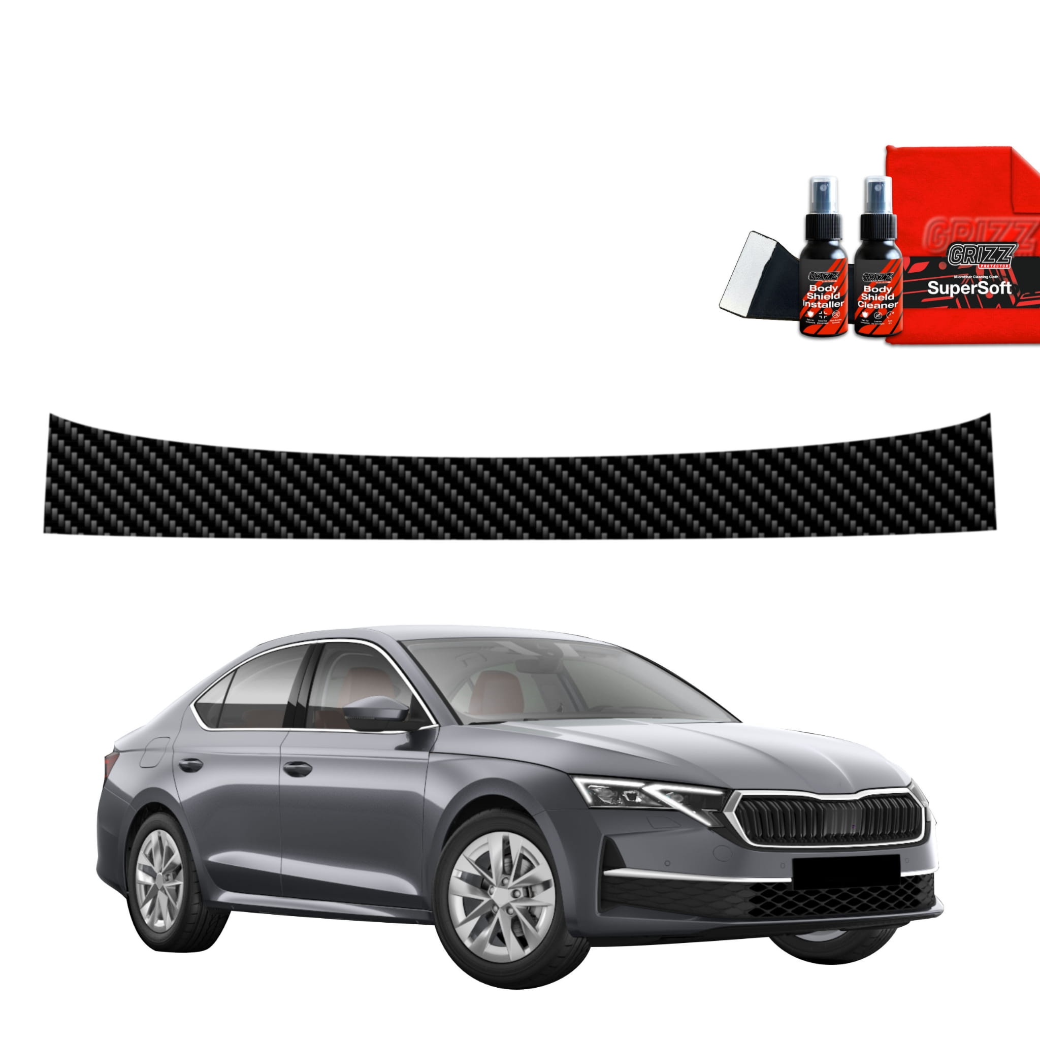 Folia karbonowa Grizz Protector na próg bagażnika do Skoda Octavia 4 Hatchback Facelifting (2024-2026)