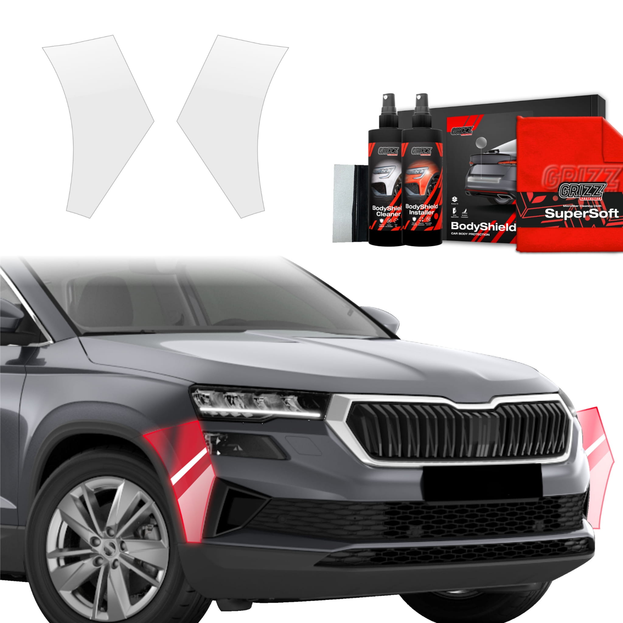 2w1 Folia ochronna Grizz Protector na zderzak do Skoda Karoq (2022-2026)