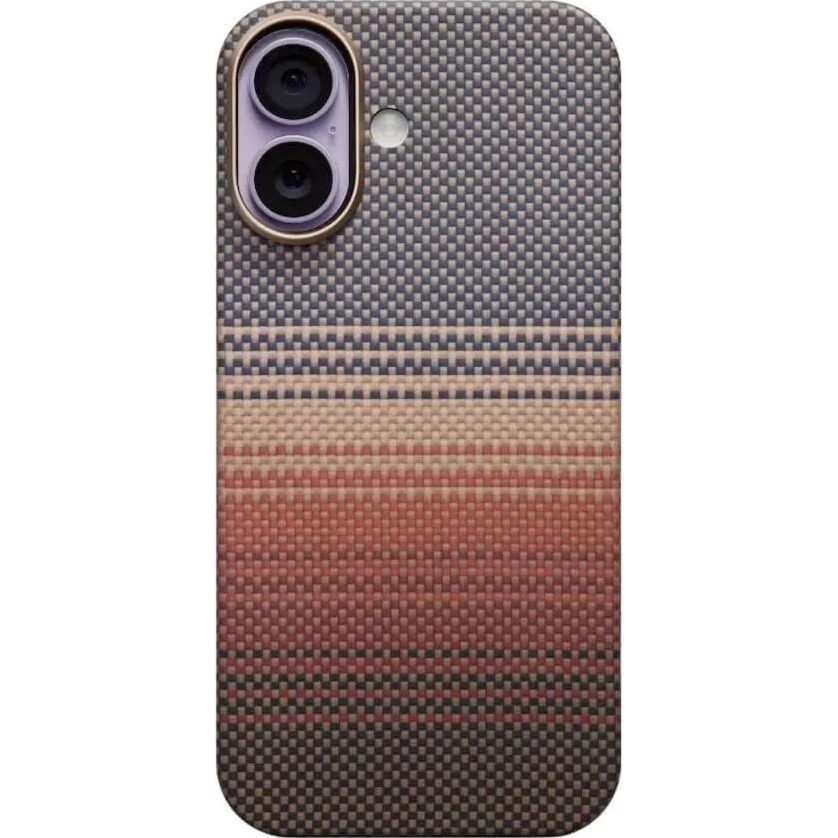 Etui aramidowe Pitaka Edge Case do MagSafe, do iPhone 17, pomarańczowe z kevlarem