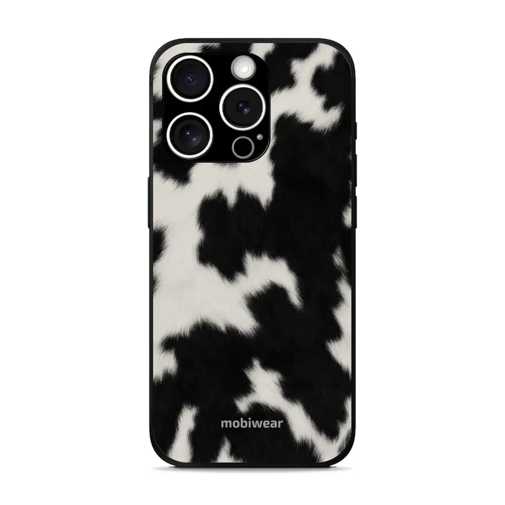 Etui ochronne do iPhone 15 Pro, Mobiwear Glossy Case, krowie futerko