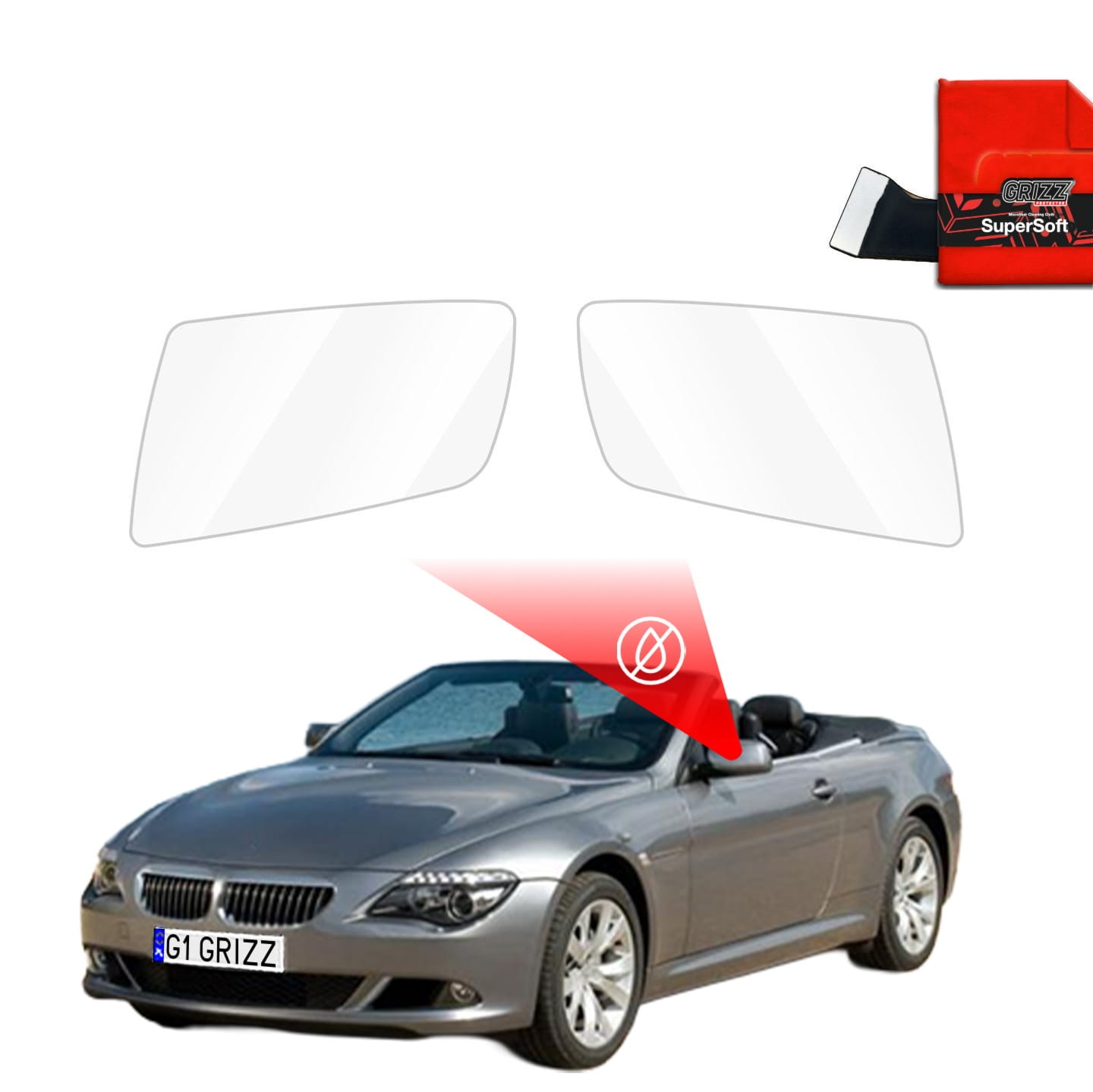 Folia przeciwdeszczowa Grizz Protector na lusterka do BMW 6 Cabrio E64 (2004-2010)