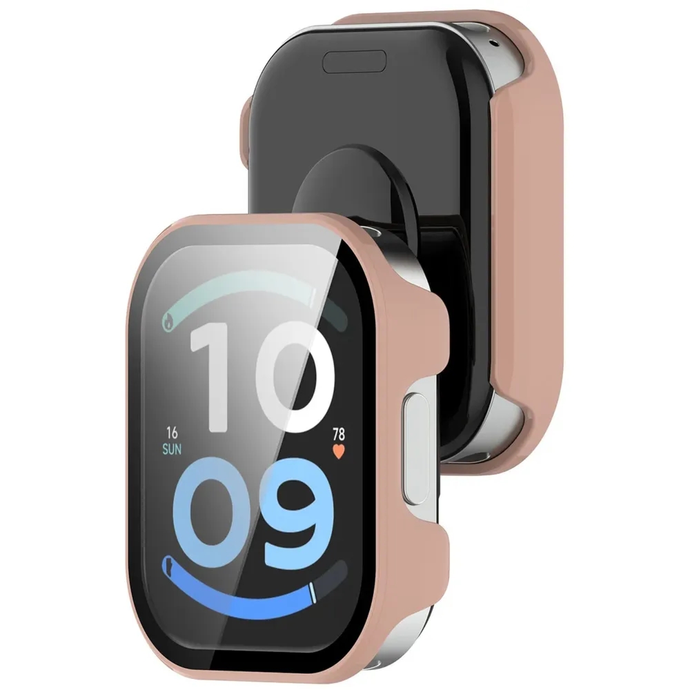 Etui ze szkłem do zegarka Bizon Case Watch Adamo do Xiaomi Redmi Watch 6 Active, różowe