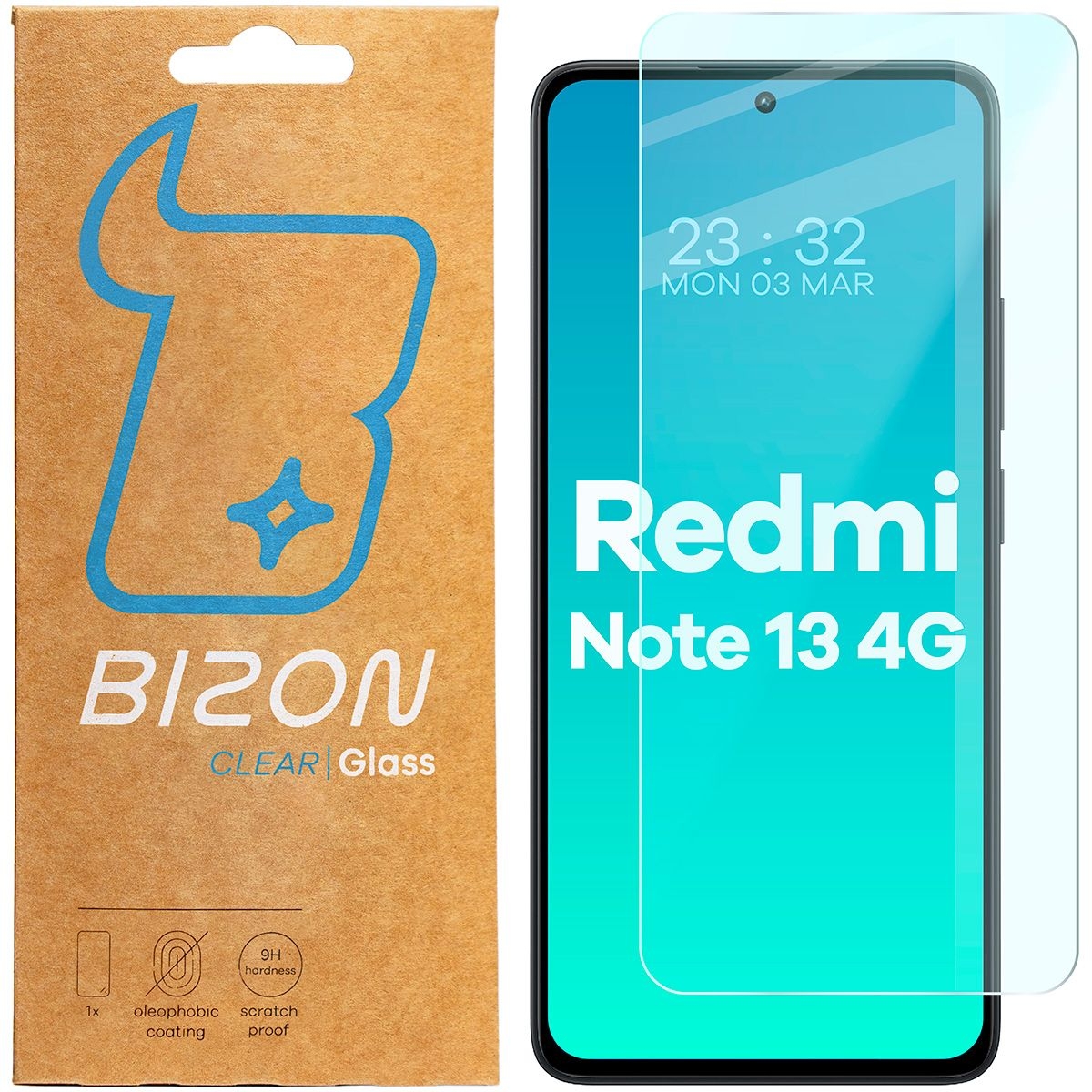 Image of Szkło hartowane Bizon Glass Clear 2 do Xiaomi Redmi Note 13 4G