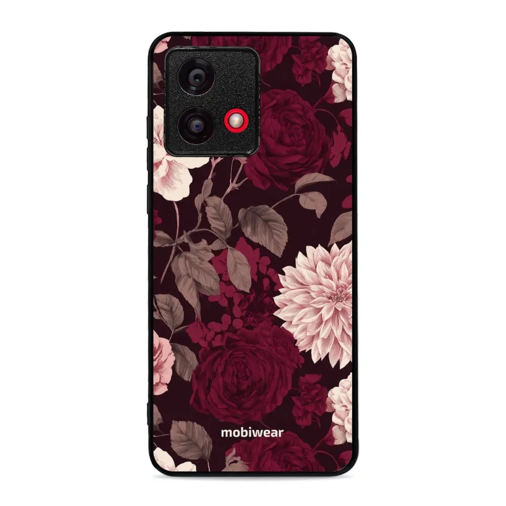 Etui ochronne do Motorola Moto G84 5G, Mobiwear Glossy Case, wino i dalie