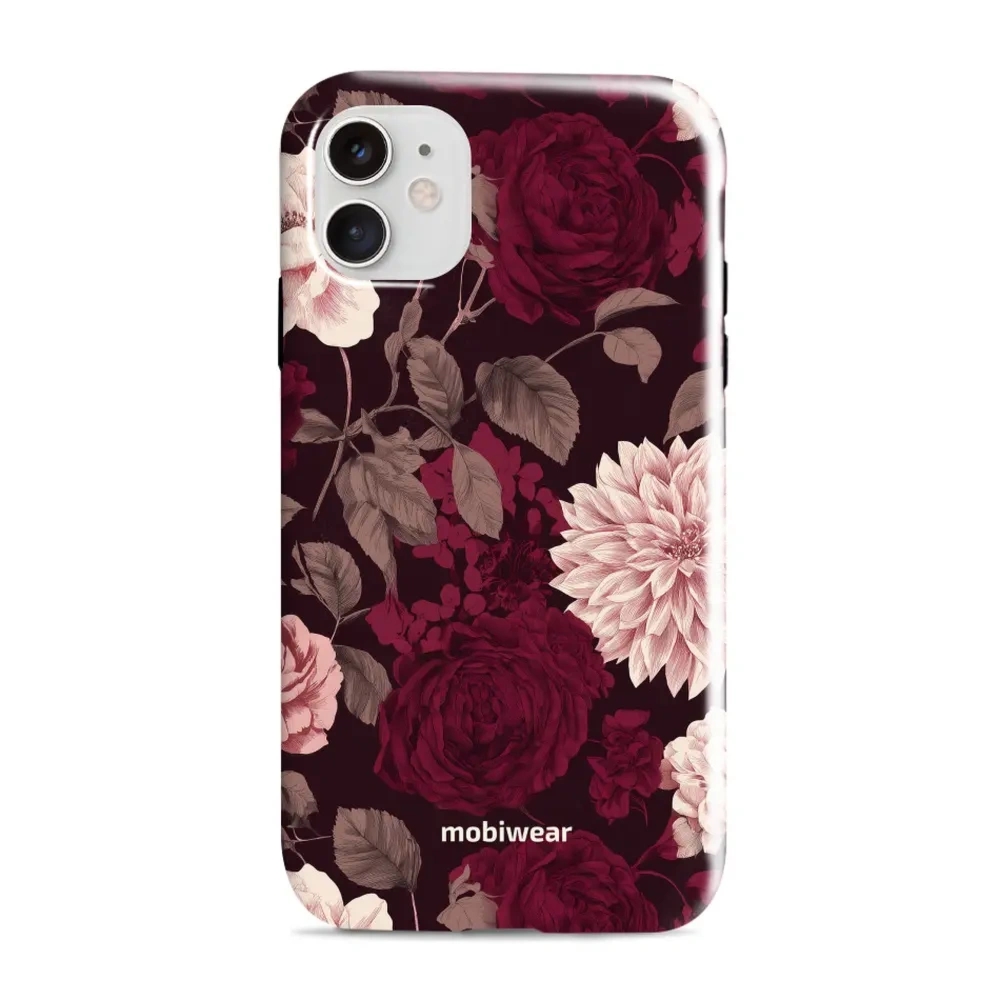 Etui ochronne do iPhone 11, Mobiwear Elite Pro, wino i dalie