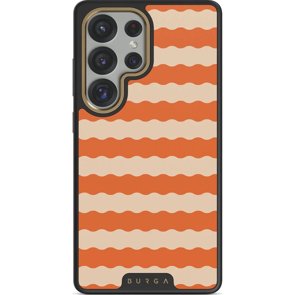 Etui Burga Elite Dark MagSafe do Galaxy S25 Ultra, Papaya Gold
