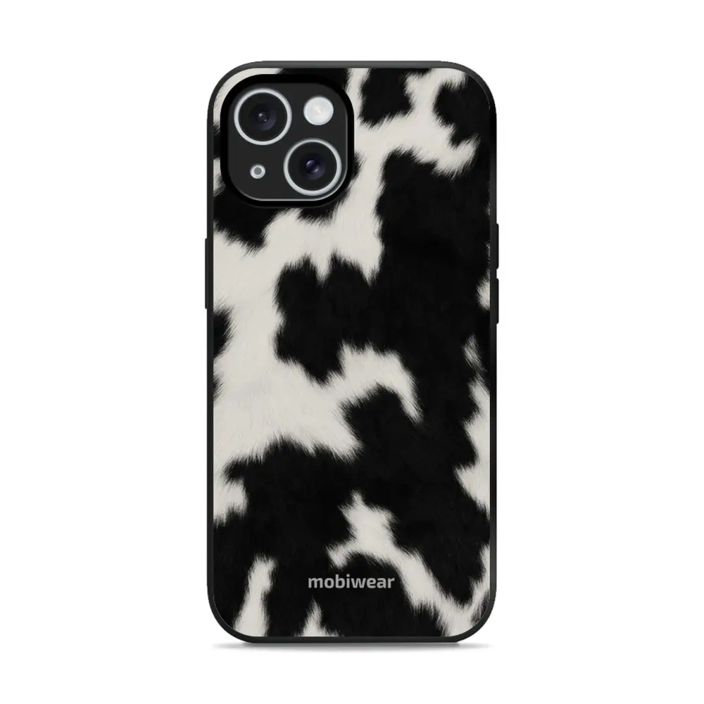 Etui ochronne do iPhone 15, Mobiwear Glossy Case, krowie futerko