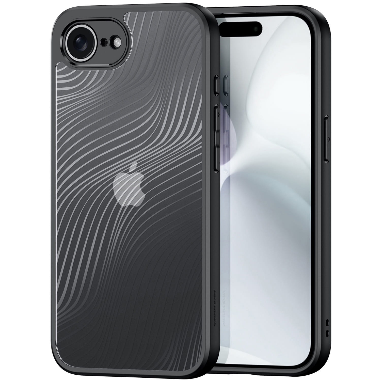 Etui Dux Ducis AIMO do iPhone 17e / 16e, przezroczyste z czarną ramką