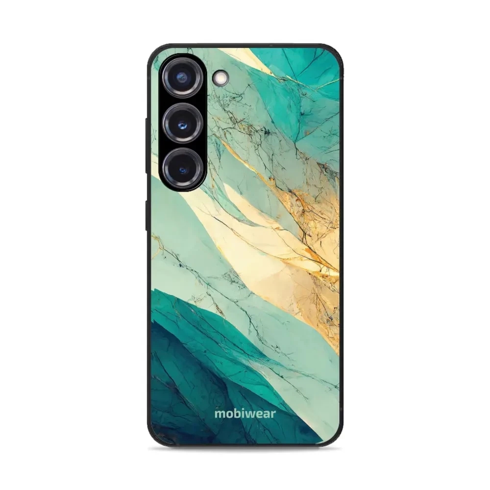 Etui ochronne do Galaxy S23 Plus, Mobiwear Glossy Case, turkusowy marmur