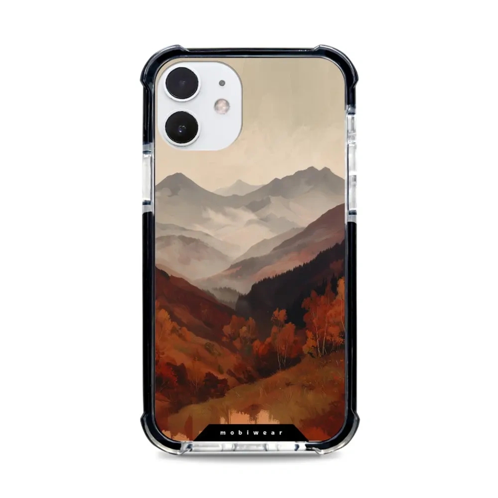 Etui ochronne do iPhone 12 Pro do MagSafe, Mobiwear Elite Bumper, mglista dolina w górach