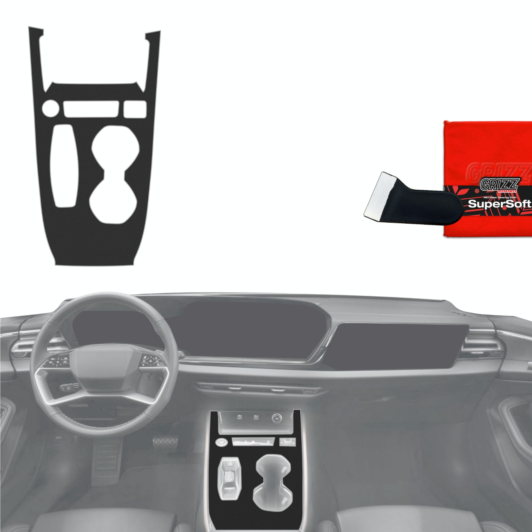 OUTLET: Folia do wnętrza Audi A5 B10 (2025-2026) Grizz Protector Czarna Antyodciskowa