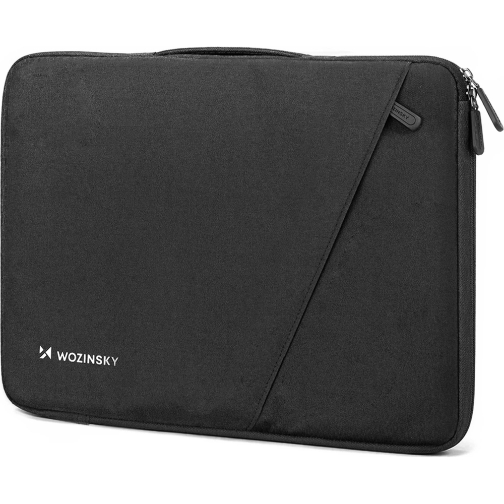 Torba na laptop z welurowym wnętrzem Wozinsky WTNP-15B 15,6″, czarna