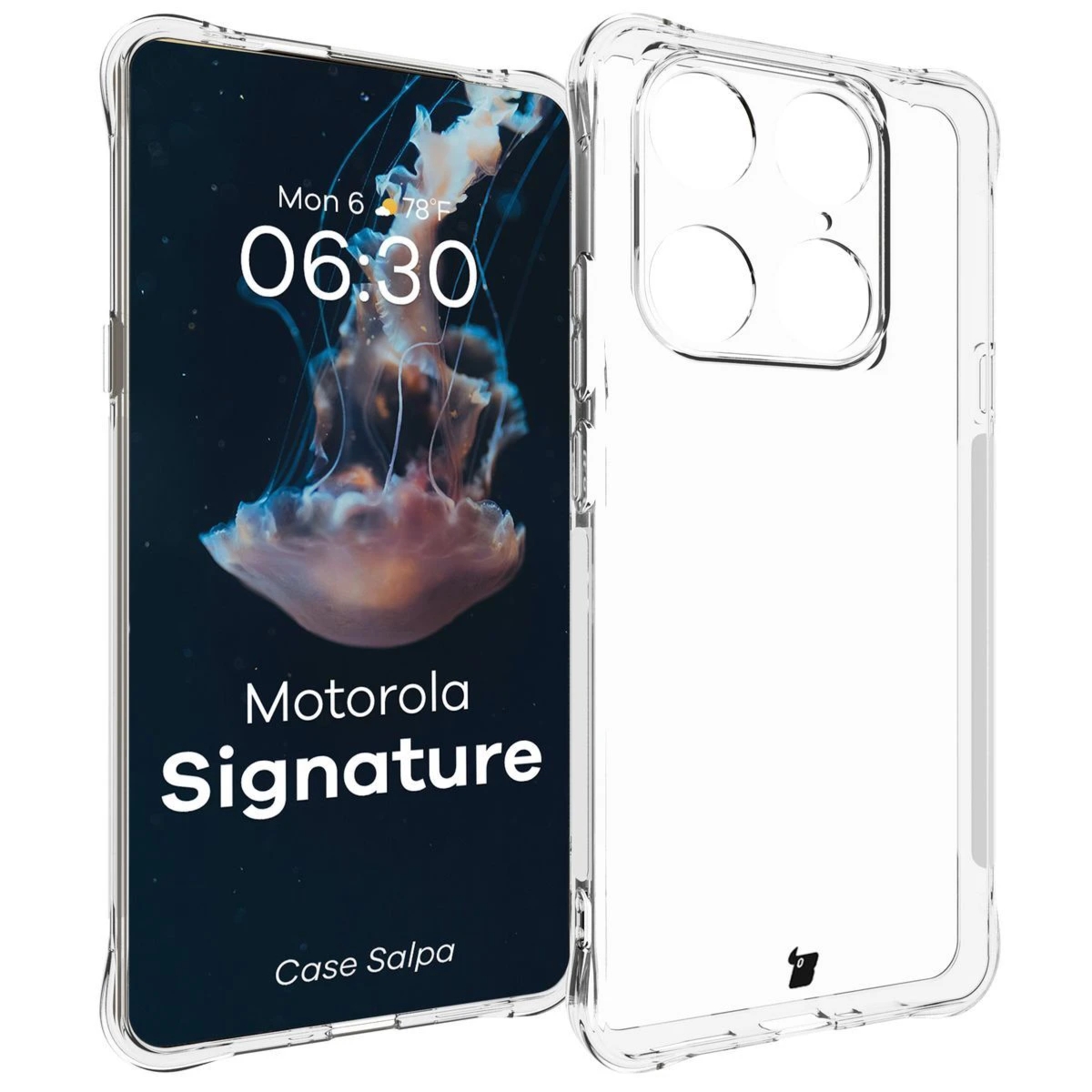 Elastyczne etui Bizon Case Salpa do Motorola Signature, przezroczyste
