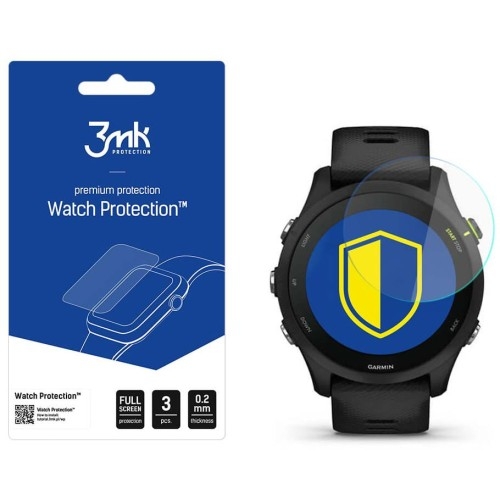 Image of Szkło hybrydowe 3mk Watch Protection do Garmin Forerunner 255, 3 sztuki