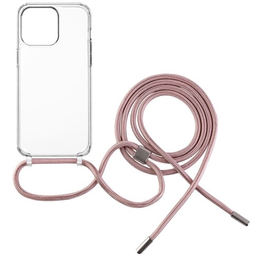 Image of Etui FIXED Pure Neck do iPhone 15 Pro, różowe